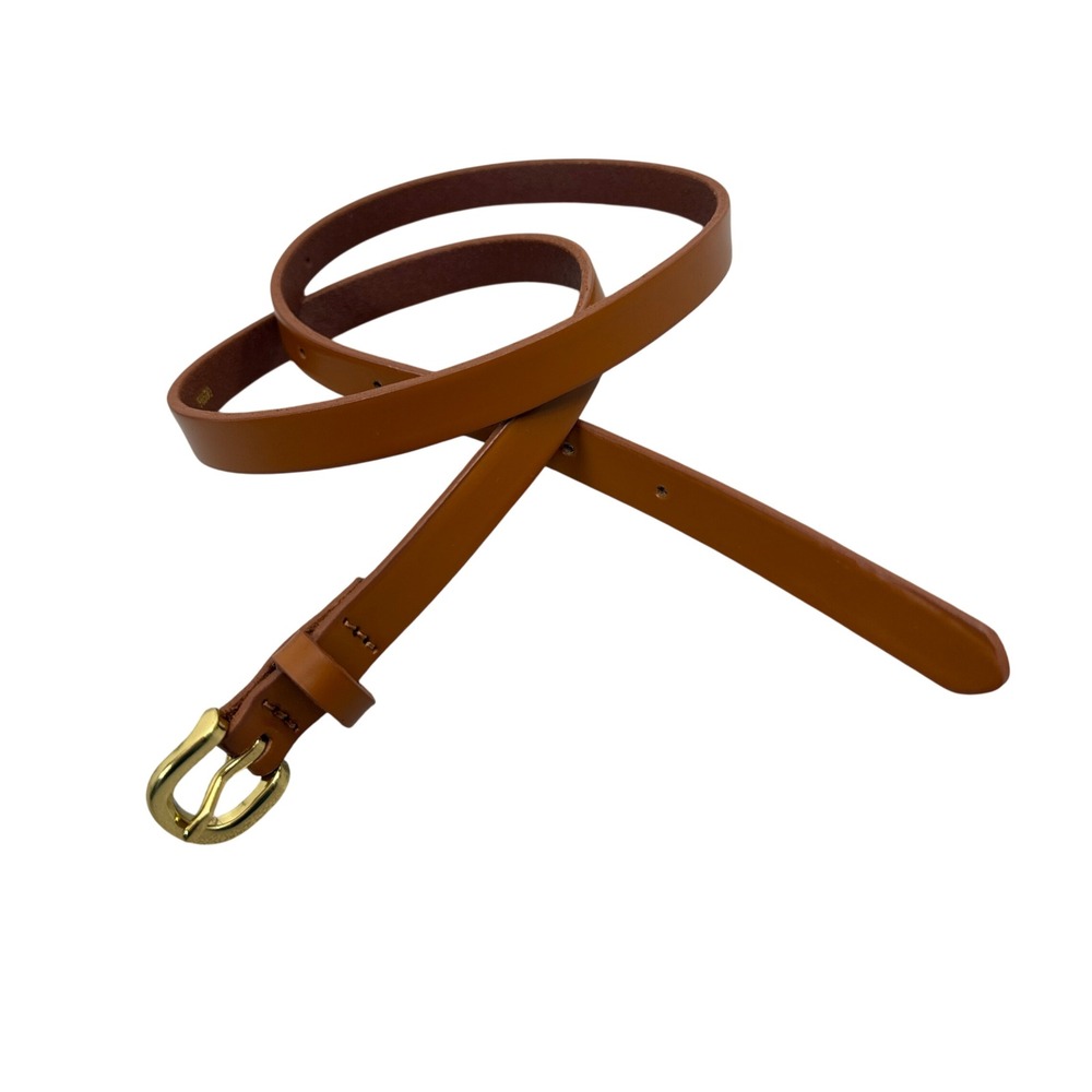 J.Crew Belt Mens XS Brown Genuine Italian Leather Skinny F6500